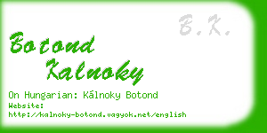 botond kalnoky business card