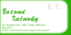 botond kalnoky business card